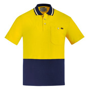 Mens Hi Vis Cotton Short Sleeves Polo